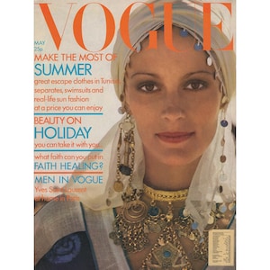 British VOGUE UK May 1972 Vintage Fashion Magazine 1970s Retro Birthday Anniversary Christmas Gift Present Photos Ads Advertisements