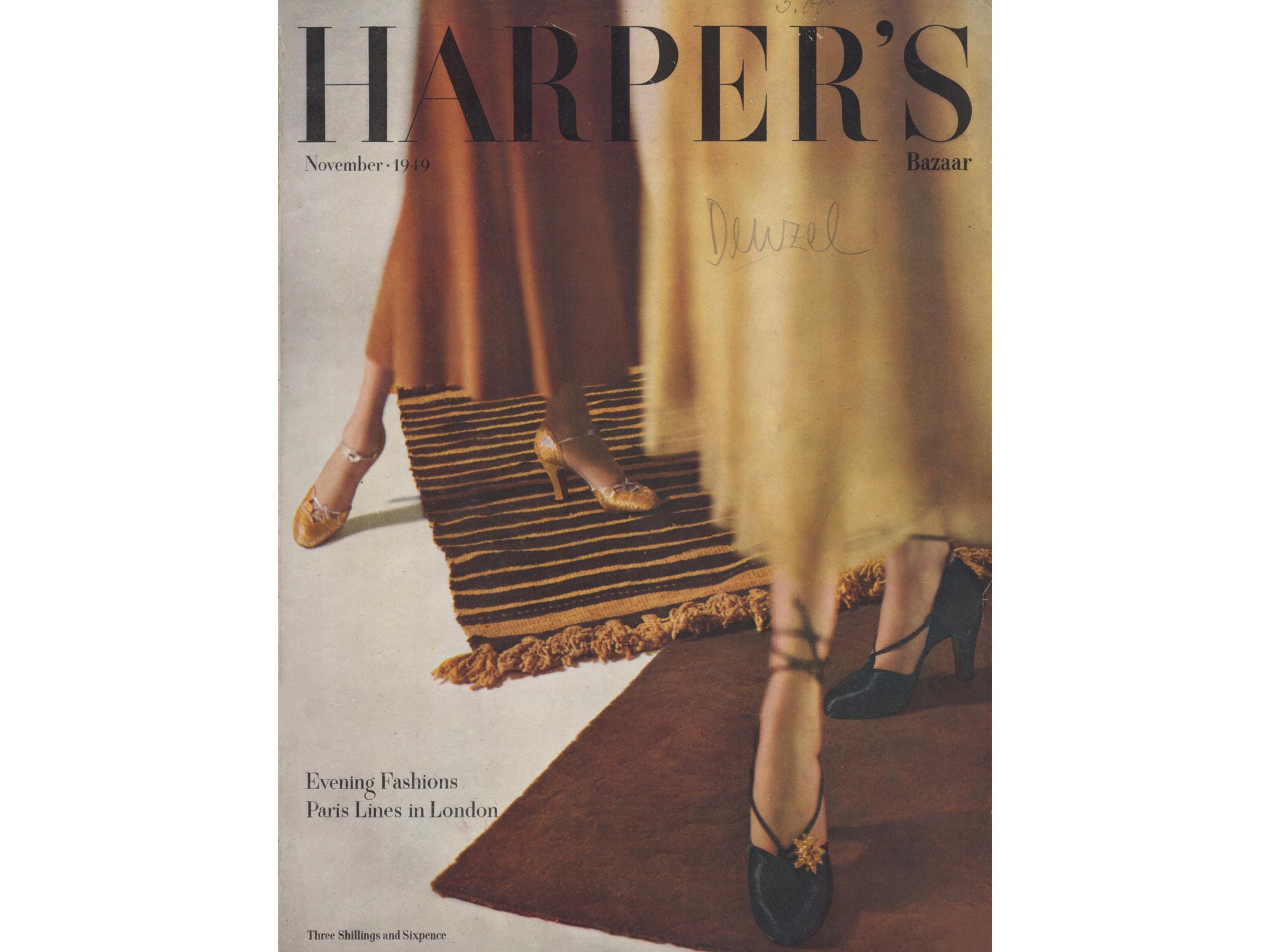 Harper's Bazaar UK November 1949 British Vintage Fashion Magazine