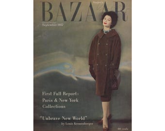 Harper's Bazaar US Jan 1959 Original Vintage Rare Retro Fashion