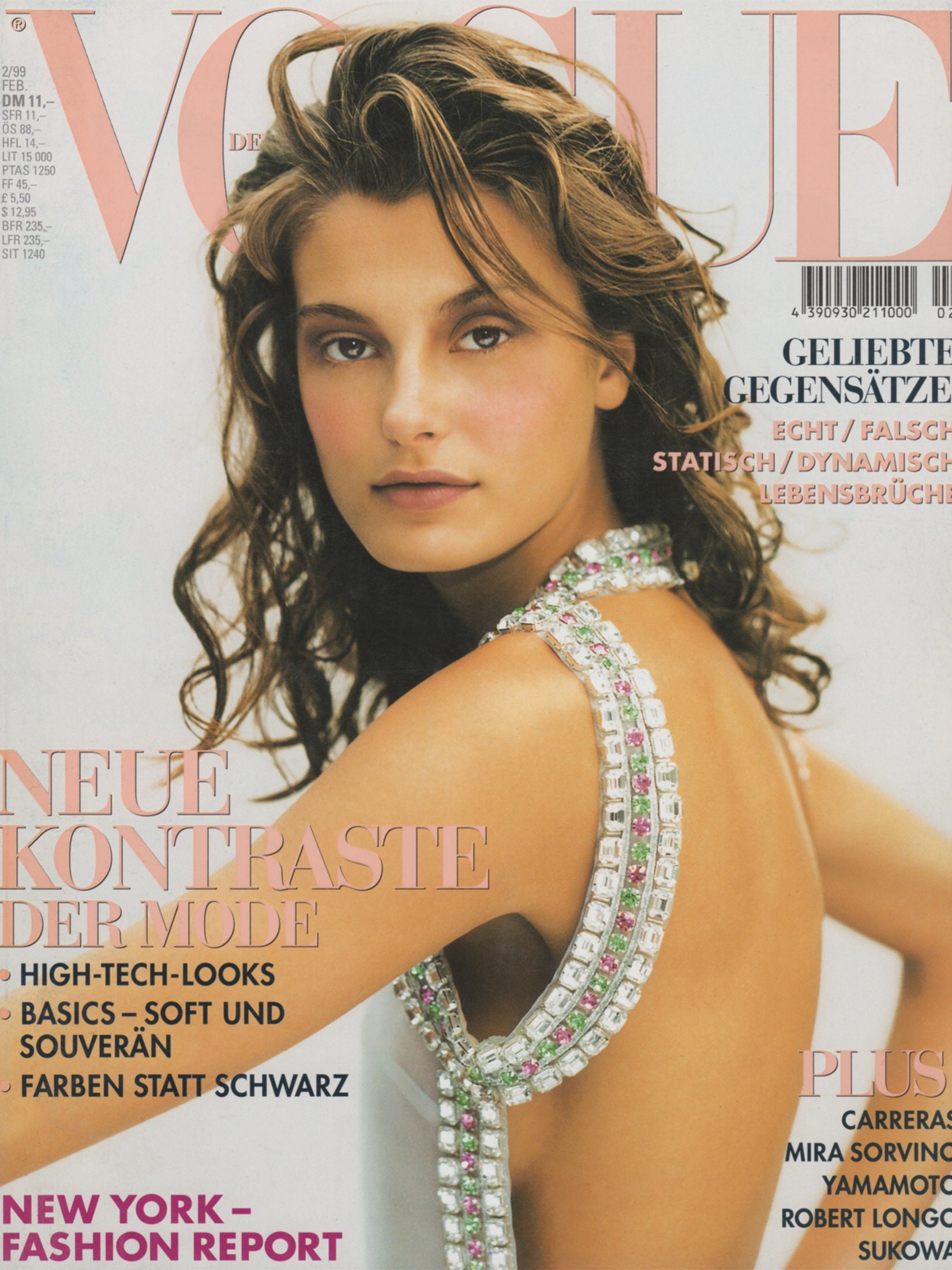 VOGUE GERMANY February 1999 Vintage Fashion Magazine 1990s Retro