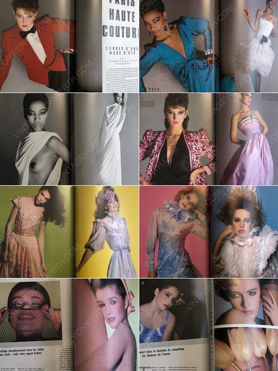 VOGUE PARIS March 1982 Vintage Fashion Magazine 1980s Retro