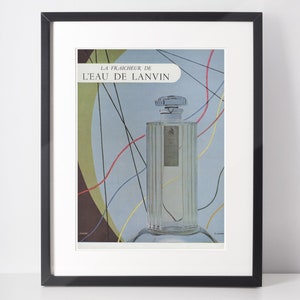 LANVIN 1951 Vintage Advertisement 1950s Perfume Parfum Print Ad Poster Wall Art Birthday Anniversary Christmas Gift Present Home Decor