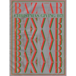 Harper&#39;s Bazaar US December 1971 Vintage Fashion Magazine 1970s Retro Birthday Anniversary Christmas Gift Present Photos Ads Advertisements