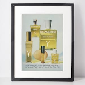 YVES SAINT LAURENT 1967 Pubblicità d'epoca Anni '60 Profumo Y Pubblicità stampata Poster Parfum Arte murale Compleanno Anniversario Regalo di Natale Presente