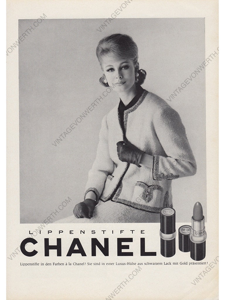 高質 CHANEL Ad Print Beauty 1960s Advertisement Vintage 1961 小物入れ