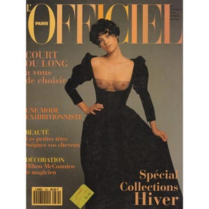 L&#39;OFFICIEL PARIS September 1993 Vintage Fashion Magazine 1990s Retro Birthday Anniversary Christmas Gift Present Photos Ads Advertisements