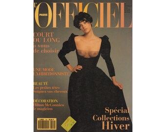 L'OFFICIEL PARIS September 1993 Vintage Fashion Magazine 1990s Retro Birthday Anniversary Christmas Gift Present Photos Ads Advertisements