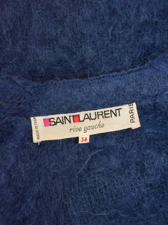 Yves Saint Laurent YSL 1970s 1980s Vintage Indigo… - image 8