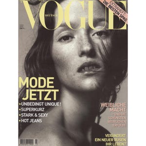 VOGUE GERMANY March 2001 Vintage Fashion Magazine 2000s Retro Birthday Anniversary Christmas Gift Present Photos Ads Advertisements