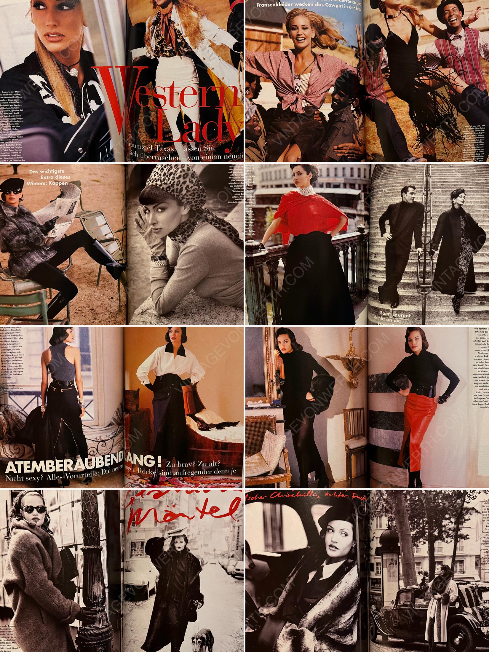 VOGUE GERMANY September 1992 Vintage Fashion Magazine 1990s