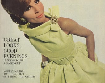 British VOGUE UK October 1, 1964 Vintage Fashion Magazine
