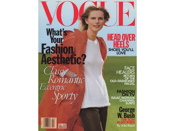 VOGUE 米国版 2月号 ヴィンテージ雑誌 VOGUE US 1999年2月号 ヴィンテージファッション雑誌 1990年代 レトロ