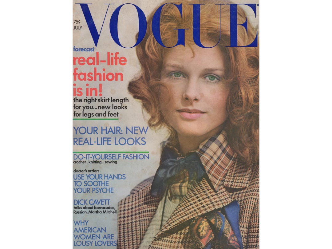VOGUE US July 1971 Vintage Fashion Magazine 1970s Retro Birthday ...