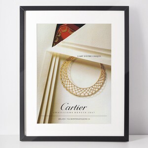 CARTIER 1994 Vintage Advertisement 1990s High Jewelry Print Ad Collectible Wall Art Birthday Anniversary Christmas Gift Interior Decoration