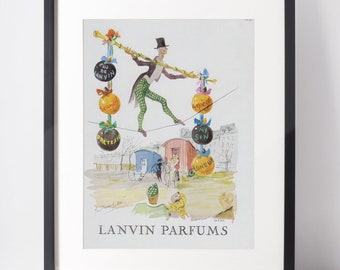 LANVIN 1959 Vintage Advertisement 1950s Perfume Parfum Print Ad Poster Wall Art Birthday Anniversary Christmas Gift Present Girlfriend Gift