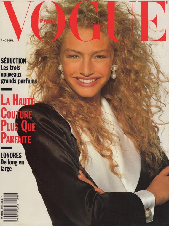 VOGUE PARIS September 1988 Vintage Fashion Magazine 1980s Retro