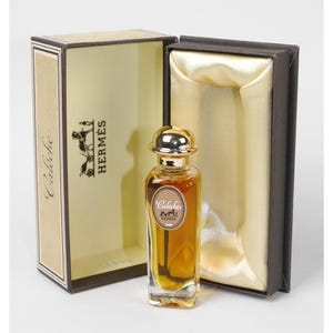 HERMÈS Calèche (1961) 7,5 ml Extrait de Parfum Profumo vintage Versione anni &#39;80 Splash Pre-codice a barre Inutilizzato con scatola Fragranza floreale cipriata