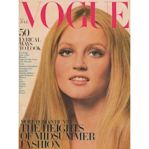 British VOGUE UK July 1968 Vintage Fashion Magazine 1960s Retro Birthday Anniversary Christmas Gift Present Photos Advertisements