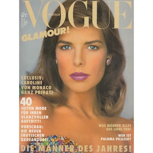 VOGUE GERMANY December 1985 Vintage Fashion Magazine 1980s Retro Birthday Anniversary Christmas Gift Present Photos Ads Advertisements