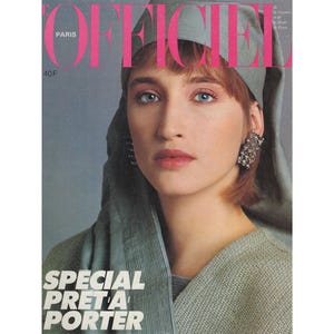 L&#39;OFFICIEL PARIS February 1985 French Vintage Fashion Magazine 1980s Birthday Christmas Gift Present Photos Ads Advertisements
