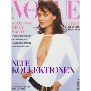 VOGUE GERMANY July 1996 Vintage Fashion Magazine 1990s Retro Birthday Anniversary Christmas Gift Present Photos Ads Advertisements