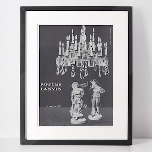 LANVIN 1965 vintage advertentie jaren 1960 parfum parfum print advertentie poster muur kunst verjaardag verjaardag kerstcadeau aanwezig decor van het huis