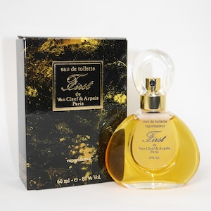 VAN CLEEF & ARPELS First (1976) 60 ml eau de toilette EdT natuurlijke spray Jaren 80 Eerste versie Originele formule ongebruikte doos Zeer zeldzaam