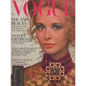British VOGUE UK October 1st 1969 Vintage Fashion Magazine 1960s Retro Birthday Anniversary Christmas Gift Present Photos Advertisements