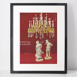 LANVIN 1965 vintage advertentie jaren 1960 parfum parfum print advertentie poster muur kunst verjaardag verjaardag kerstcadeau aanwezig decor van het huis