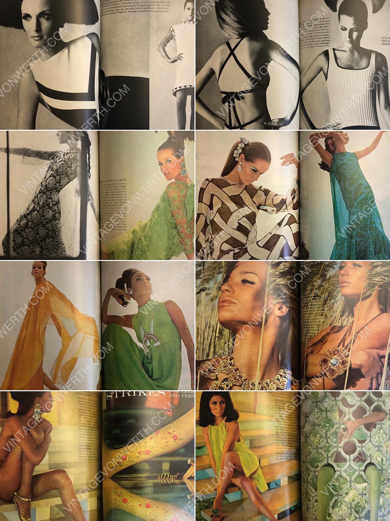 VOGUE US 1966年2月15日号 ヴィンテージファッション雑誌 1960年代