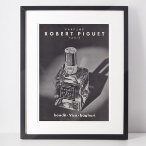 ROBERT PIGUET 1959 Vintage Advertisement 1950s Bandit Perfume Print Ad Collectible Wall Art Birthday Anniversary Christmas Gift Present