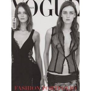 VOGUE Italia January 2002 Vintage Fashion Magazine w/ Runway Supplement 2000s Y2K Retro Birthday Anniversary Christmas Gift Present Italy