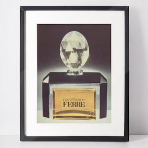 GIANFRANCO FERRÉ 1985 Publicidad vintage Perfume de los años 1980 Revista de perfumes Anuncio impreso Arte mural Regalo de Navidad para novias Regalo de lujo para ella
