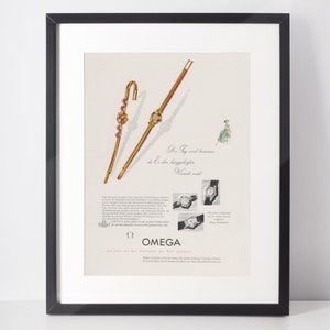 OMEGA 1954 Vintage Advertisement 1950s Luxury Watches Print Ad Collectible Wall Art Birthday Anniversary Christmas Gift Present Home Decor