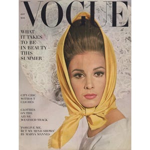 VOGUE US May 1963 Vintage Fashion Magazine 1960s Retro Birthday Anniversary Christmas Gift Present Photos Advertisements Veruschka