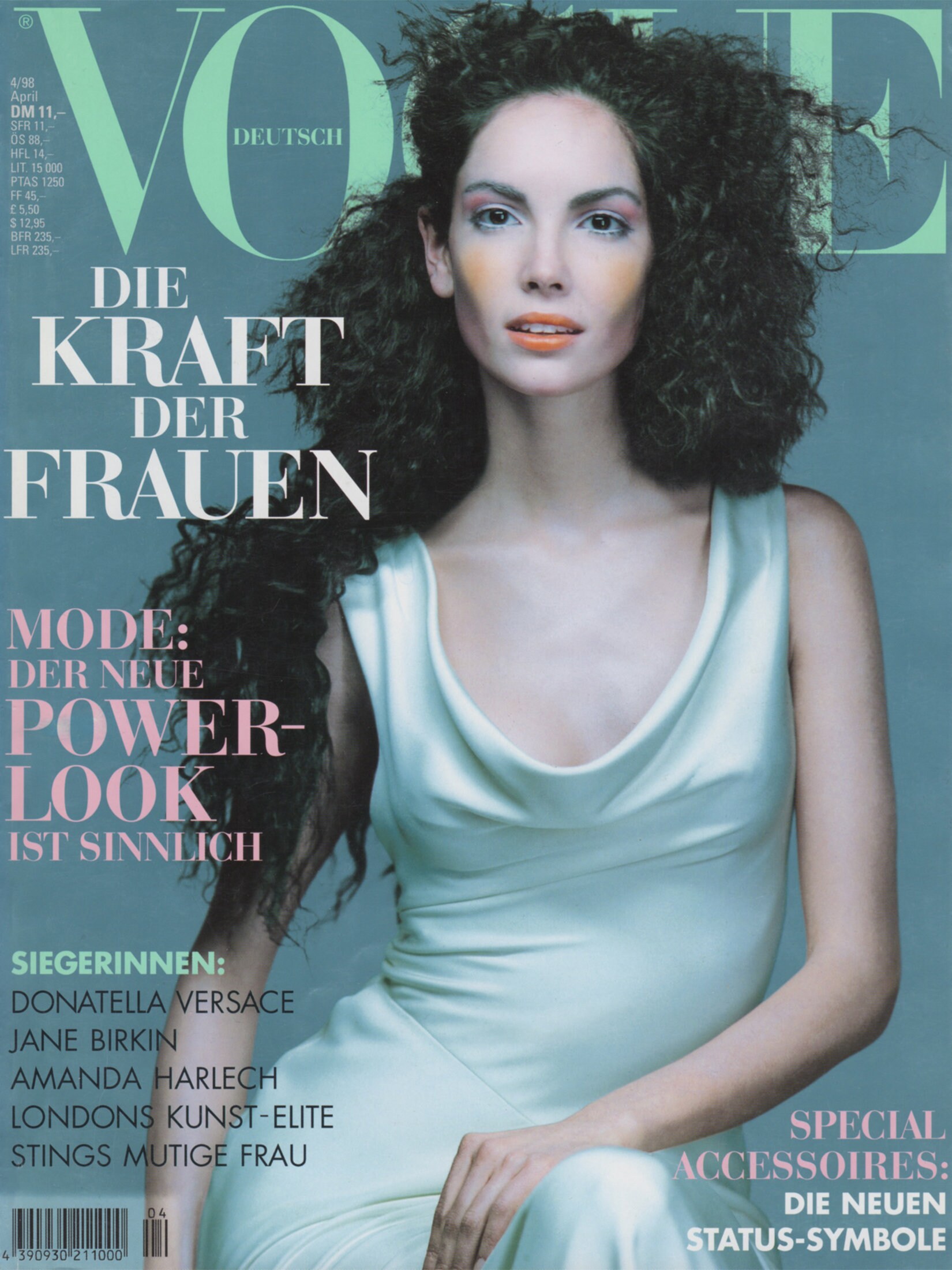 VOGUE GERMANY April 1998 Vintage Fashion Magazine 1990s Retro