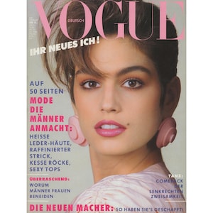 VOGUE GERMANY February 1987 Vintage Fashion Magazine 1980s Retro Birthday Anniversary Christmas Gift Present Photos Ads Advertisements