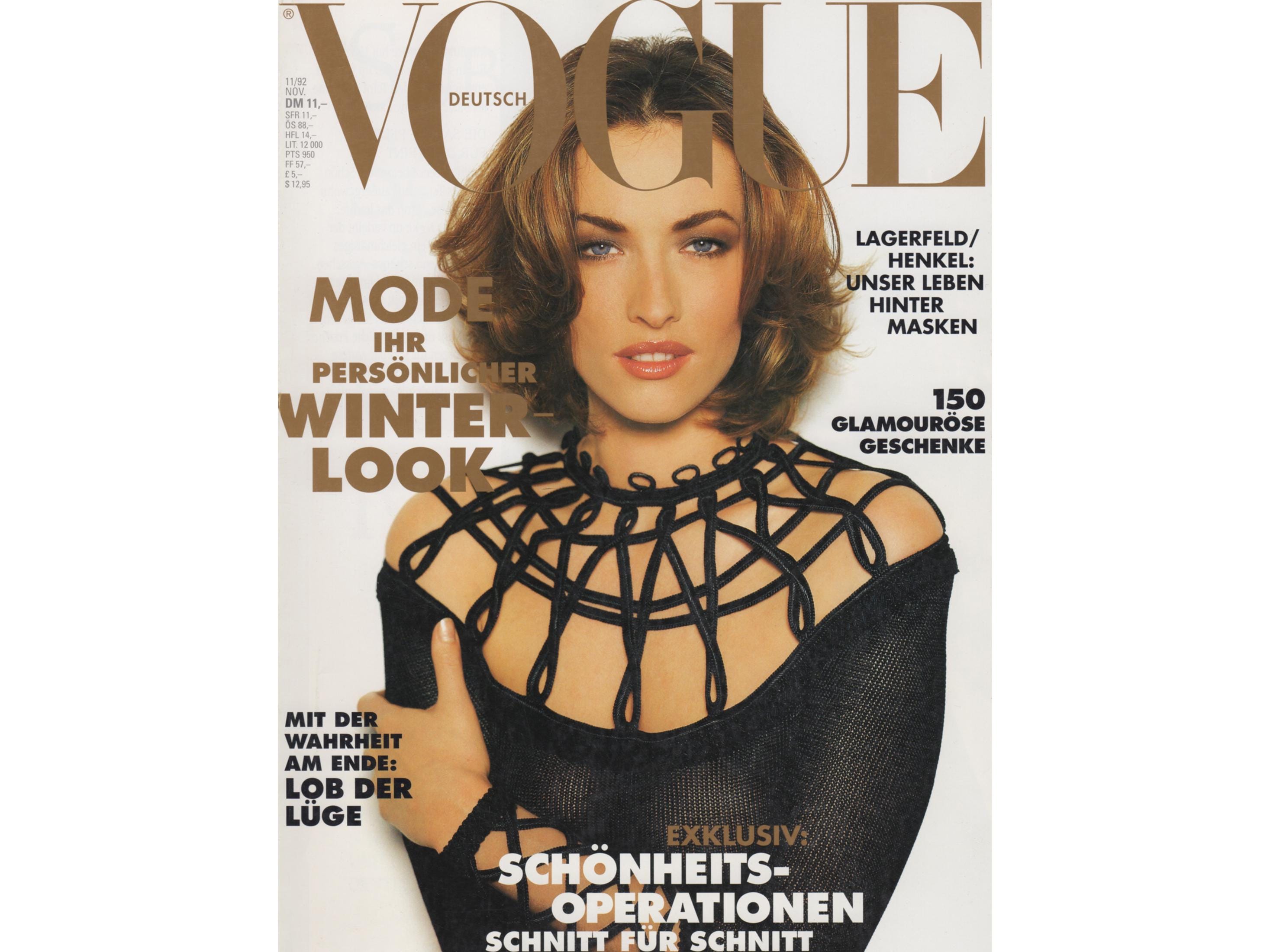 VOGUE 1992年11月 VOGUE Magazine Paris November 1992 HELENA CHRISTENSEN Karen Mulder LUC