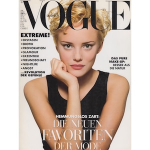VOGUE GERMANY March 1994 Vintage Fashion Magazine 1990s Retro Birthday Anniversary Christmas Gift Present Photos Ads Advertisements