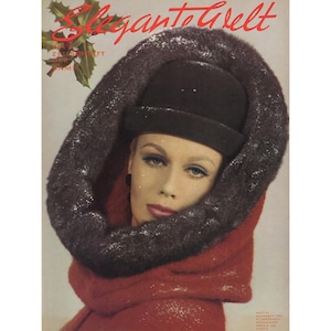 ELEGANTE WELT December 1962 German Vintage Fashion Magazine 1960s Birthday Anniversary Christmas Gift Present Photos Ads Advertisements