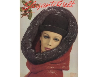 ELEGANTE WELT December 1962 German Vintage Fashion Magazine 1960s Birthday Anniversary Christmas Gift Present Photos Ads Advertisements