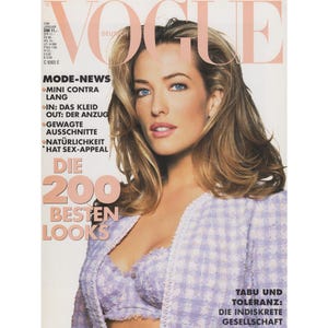 VOGUE GERMANY January 1994 Vintage Fashion Magazine 1990s Retro Birthday Anniversary Christmas Gift Present Photos Ads Advertisements