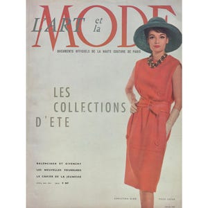 L&#39;Art et la Mode April/May 1961 Vintage Fashion Magazine 1960s Retro Birthday Anniversary Christmas Gift Present Photos Ads Advertisements
