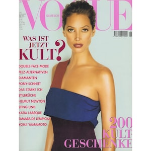 VOGUE GERMANY November 1997 Vintage Fashion Magazine 1990s Retro Birthday Anniversary Christmas Gift Present Photos Ads Advertisements