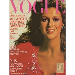 British VOGUE UK October 1st 1972 Vintage Fashion Magazine 1970s Retro Birthday Anniversary Christmas Gift Present Photos Ads Advertisements