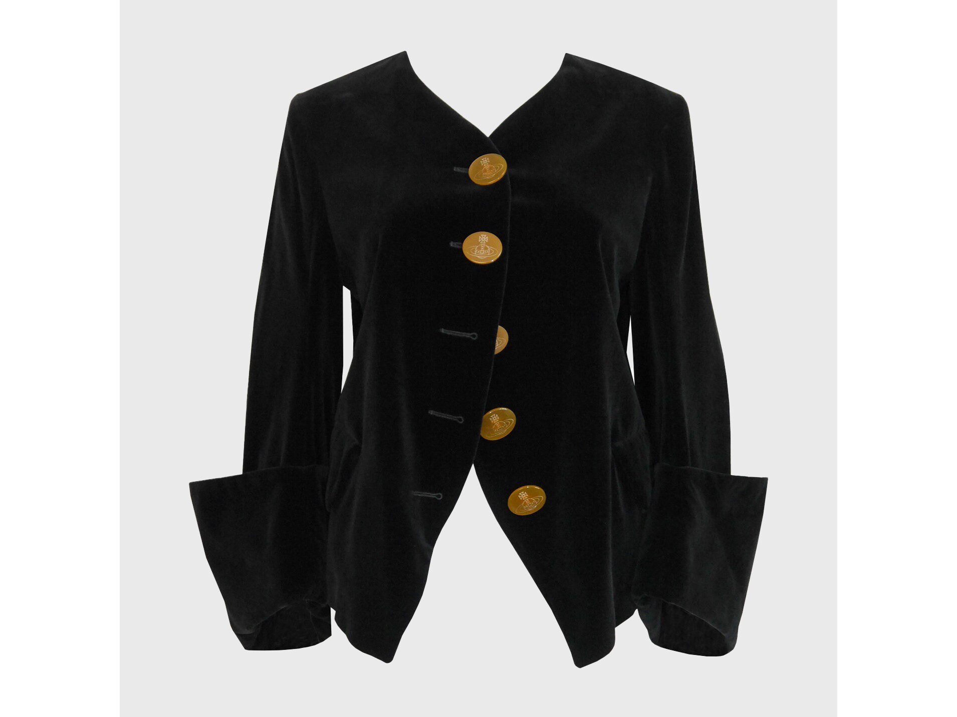 VIVIENNE WESTWOOD Fall 1991 Vintage Black Velvet Jacket w