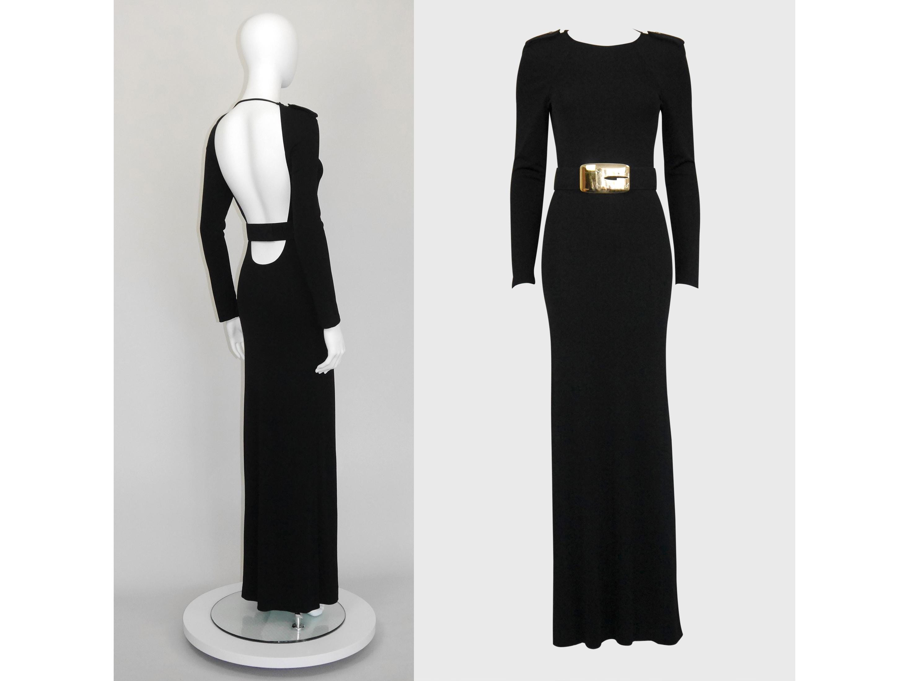 GUCCI by Tom Ford Fall 1996 Vintage Backless Maxi Evening