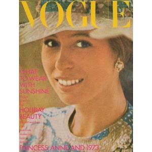 VOGUE britannique de mai 1973 vintage magazine de mode des années 1970 rétro anniversaire anniversaire cadeau de Noël cadeau photos publicités
