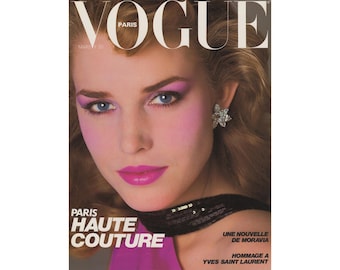 VOGUE PARIS March 1982 Vintage Fashion Magazine 1980s Retro Birthday Anniversary Christmas Gift Present Photos Ads Advertisements