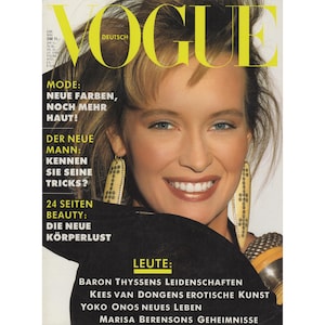 VOGUE GERMANY May 1989 Vintage Fashion Magazine 1980s Birthday Anniversary Christmas Gift Present Ads Advertisements Supermodels